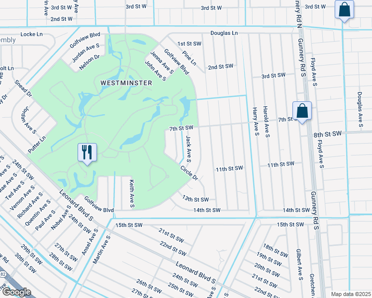map of restaurants, bars, coffee shops, grocery stores, and more near 720 Jack Avenue South in Lehigh Acres