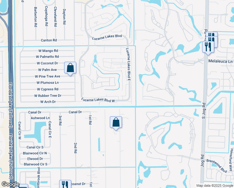 map of restaurants, bars, coffee shops, grocery stores, and more near 4717 Lucerne Lakes Boulevard East in Lake Worth