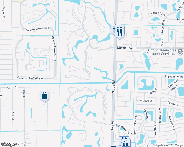 map of restaurants, bars, coffee shops, grocery stores, and more near 4766 Fountains Drive South in Lake Worth