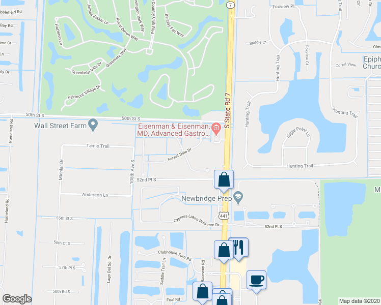 map of restaurants, bars, coffee shops, grocery stores, and more near 4916 Forest Dale Drive in Lake Worth