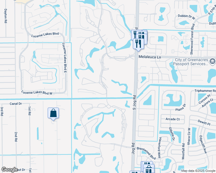 map of restaurants, bars, coffee shops, grocery stores, and more near 4766 Fountains Drive South in Lake Worth