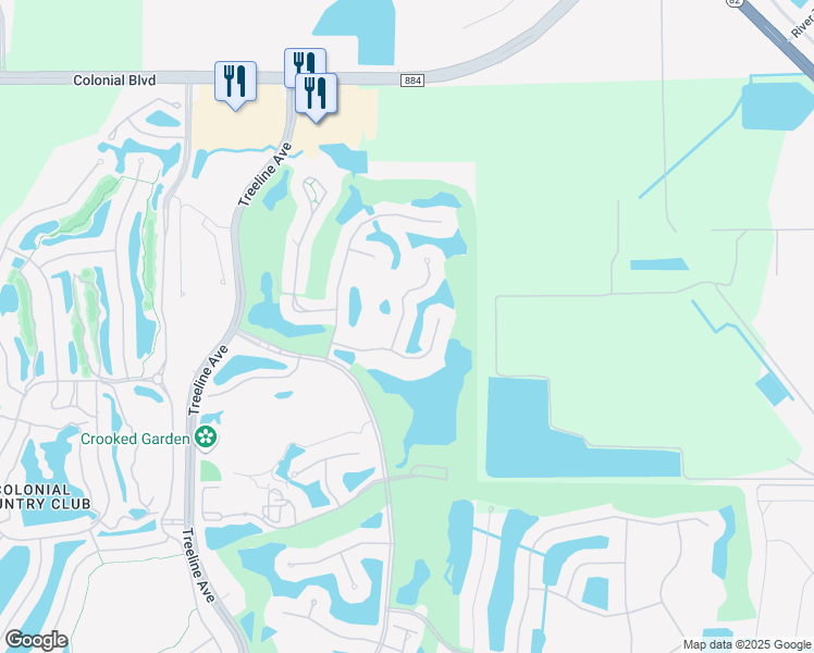 map of restaurants, bars, coffee shops, grocery stores, and more near 9292 Breno Drive in Fort Myers
