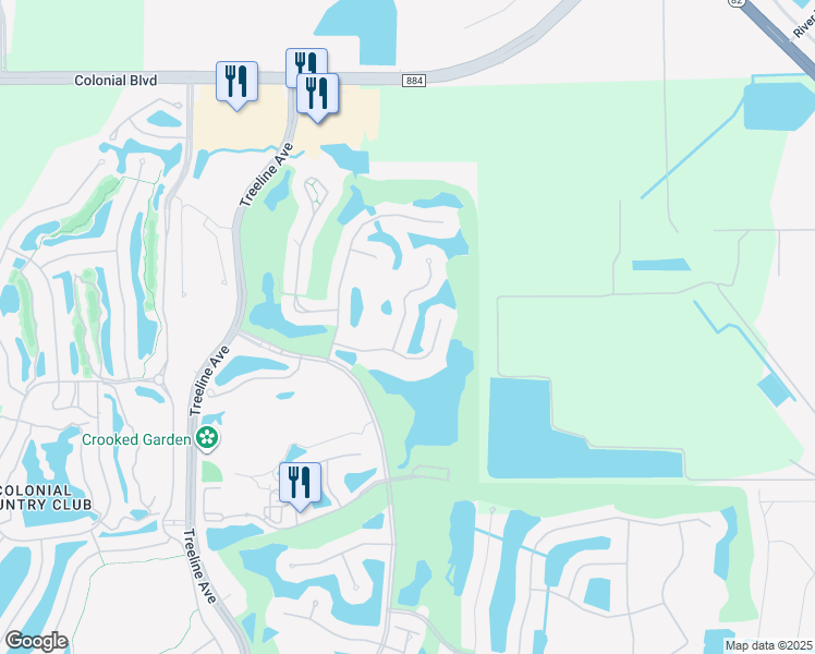 map of restaurants, bars, coffee shops, grocery stores, and more near 9292 Breno Drive in Fort Myers