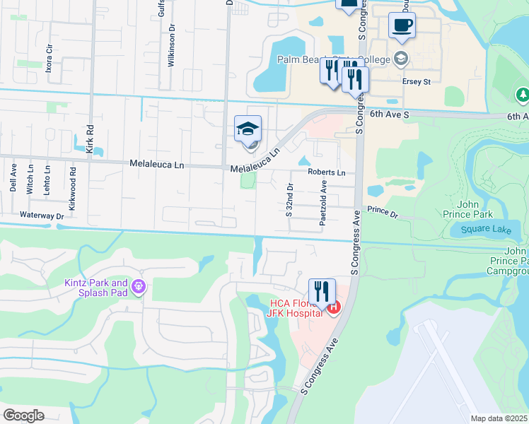 map of restaurants, bars, coffee shops, grocery stores, and more near 4942 Serafica Drive in Lake Worth