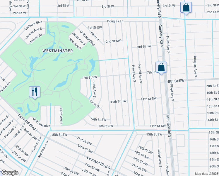 map of restaurants, bars, coffee shops, grocery stores, and more near 724 Ichabod Avenue in Lehigh Acres