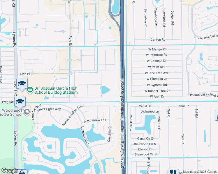 map of restaurants, bars, coffee shops, grocery stores, and more near 4750 Hooks Road in Lake Worth