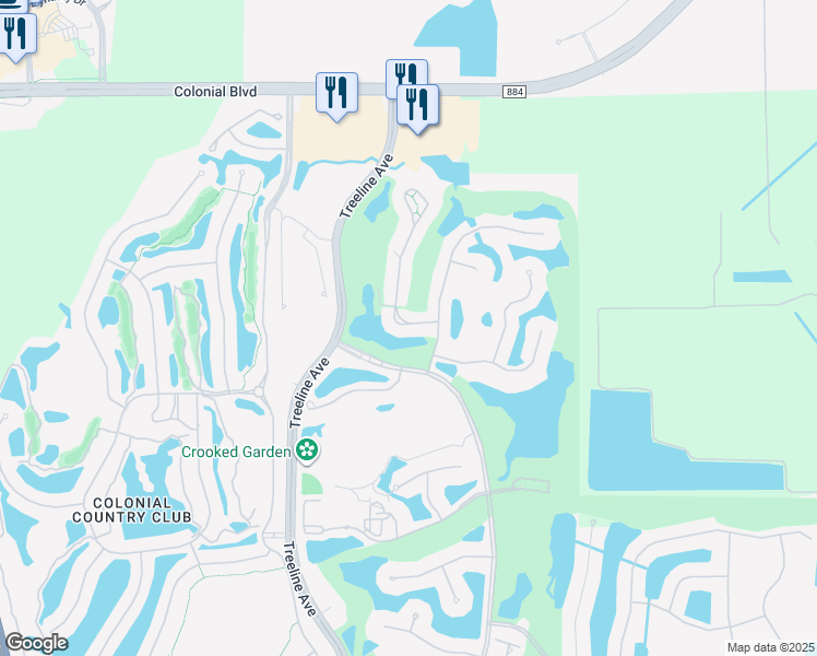 map of restaurants, bars, coffee shops, grocery stores, and more near 9473 Aviano Drive in Fort Myers