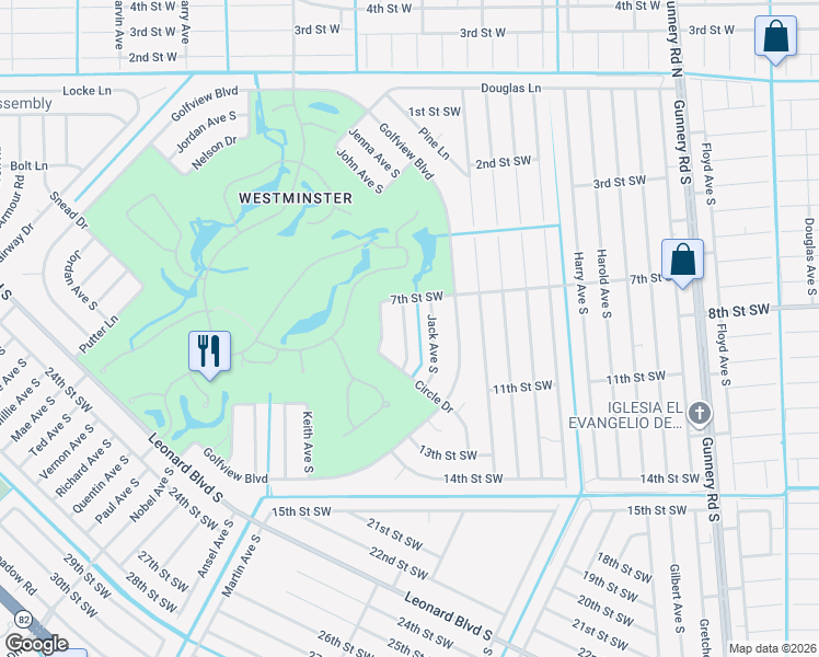map of restaurants, bars, coffee shops, grocery stores, and more near 720 Jack Avenue South in Lehigh Acres
