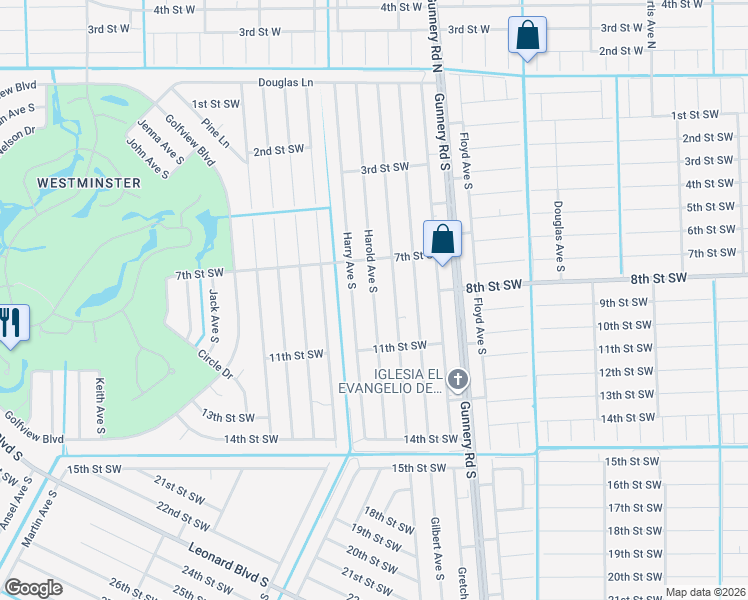 map of restaurants, bars, coffee shops, grocery stores, and more near 735 Harold Avenue South in Lehigh Acres