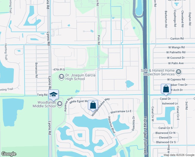 map of restaurants, bars, coffee shops, grocery stores, and more near 4939 Piaffe Drive in Lake Worth