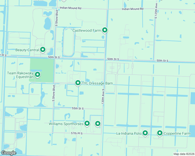 map of restaurants, bars, coffee shops, grocery stores, and more near 13084 50th Street South in Wellington