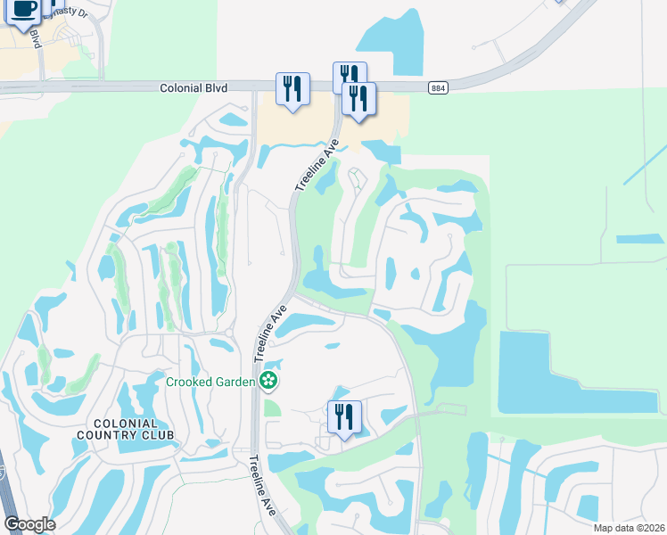 map of restaurants, bars, coffee shops, grocery stores, and more near 9360 Aviano Drive in Fort Myers
