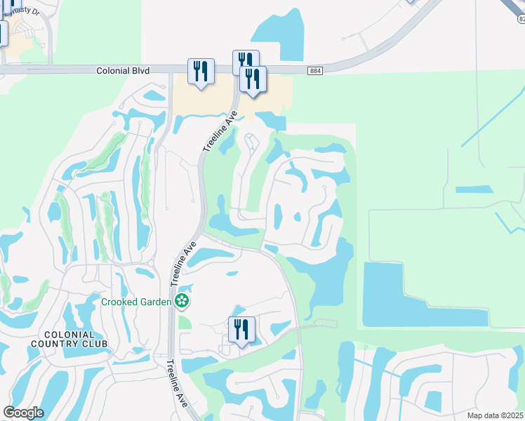 map of restaurants, bars, coffee shops, grocery stores, and more near 9357 Trieste Drive in Fort Myers