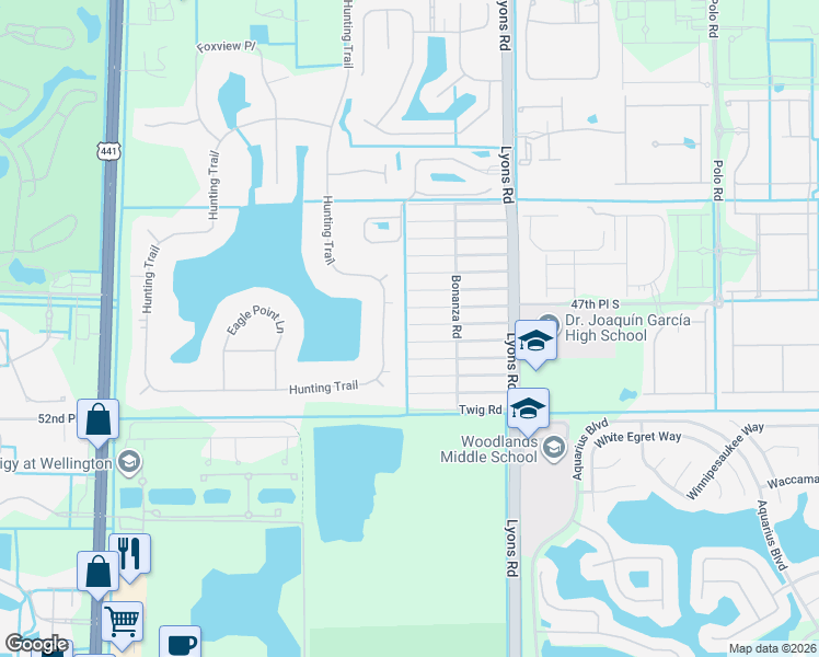 map of restaurants, bars, coffee shops, grocery stores, and more near 9215 Honeywell Road in Lake Worth