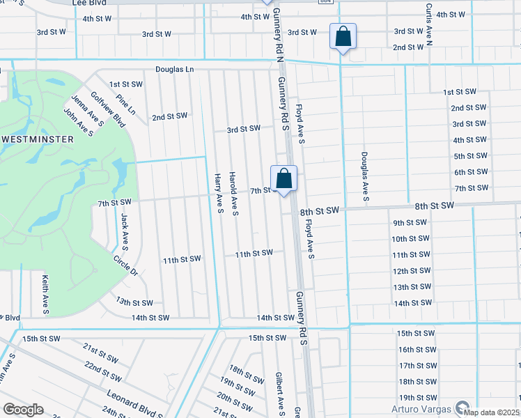 map of restaurants, bars, coffee shops, grocery stores, and more near 712 Gilbert Avenue South in Lehigh Acres