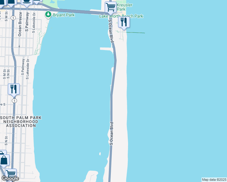 map of restaurants, bars, coffee shops, grocery stores, and more near 3170 Florida A1A in Palm Beach