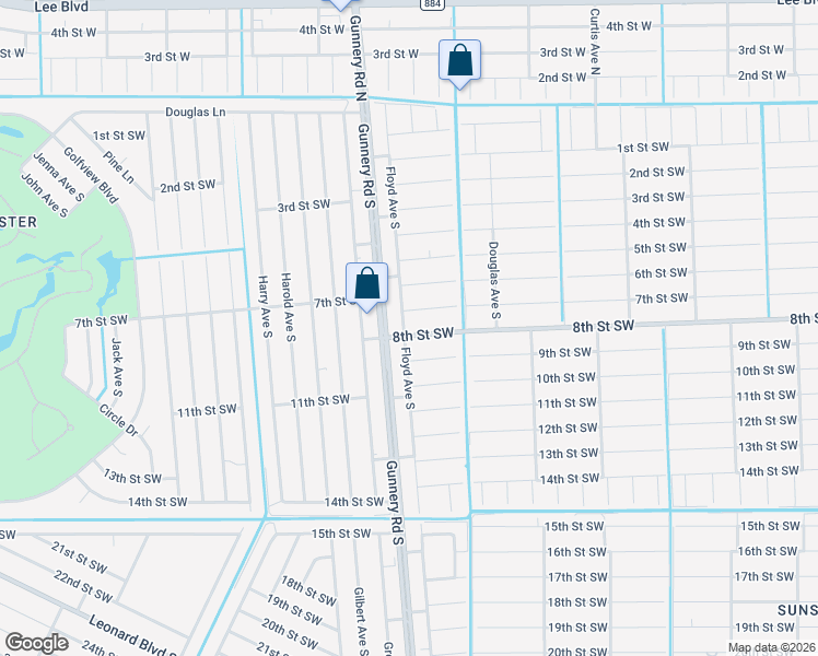 map of restaurants, bars, coffee shops, grocery stores, and more near 4314 8th Street Southwest in Lehigh Acres