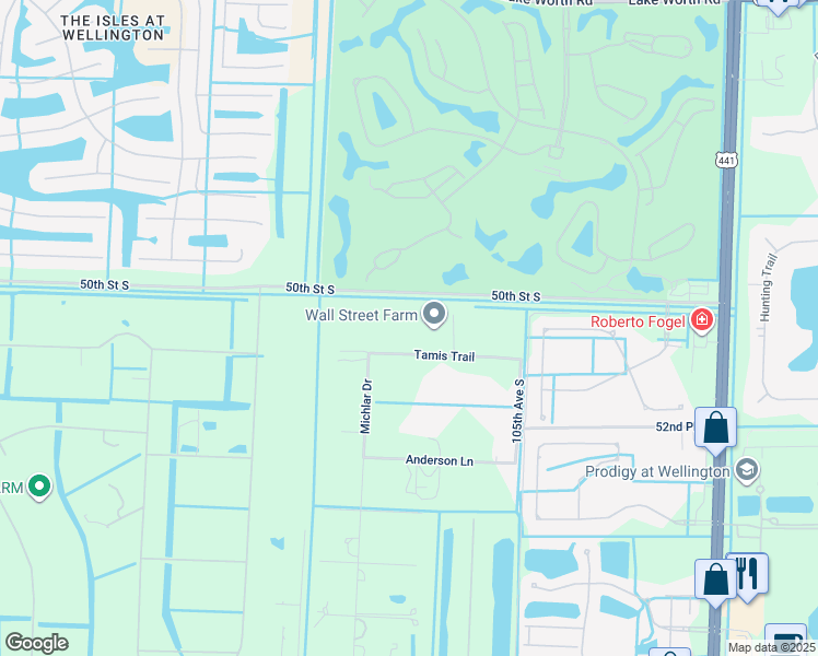 map of restaurants, bars, coffee shops, grocery stores, and more near 10723 Tamis Trail in Lake Worth