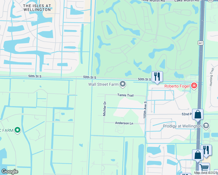 map of restaurants, bars, coffee shops, grocery stores, and more near 10835 Tamis Trail in Lake Worth