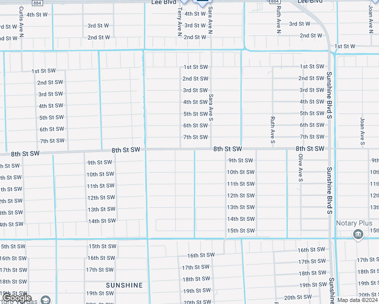 map of restaurants, bars, coffee shops, grocery stores, and more near 3505 8th Street Southwest in Lehigh Acres