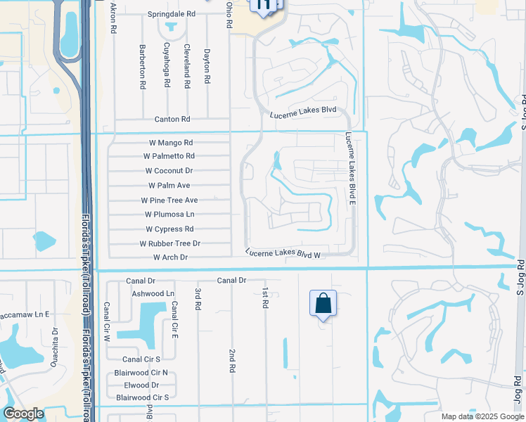 map of restaurants, bars, coffee shops, grocery stores, and more near 7770 Tahiti Lane in Lake Worth