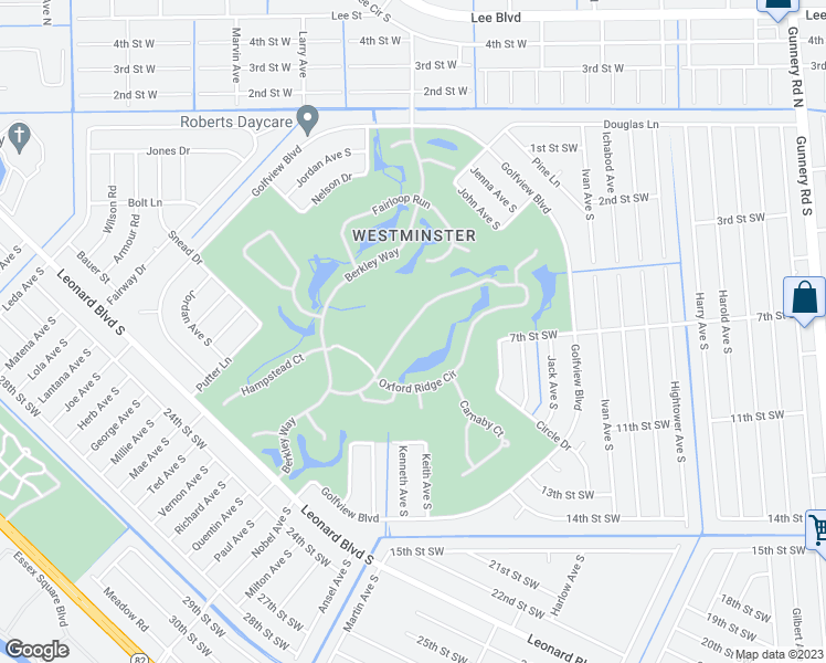 map of restaurants, bars, coffee shops, grocery stores, and more near 2068 Oxford Ridge Circle in Lehigh Acres