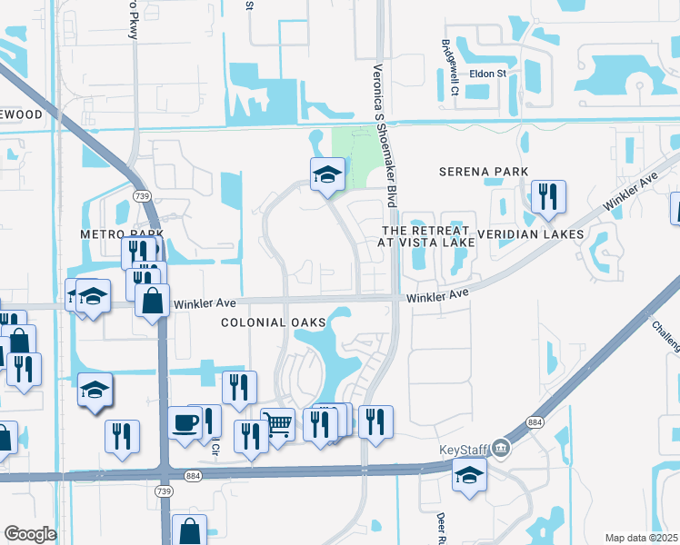 map of restaurants, bars, coffee shops, grocery stores, and more near 4831-2 Schoolhouse in Fort Myers