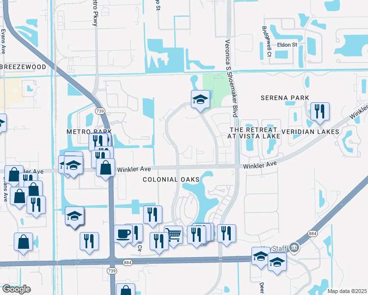 map of restaurants, bars, coffee shops, grocery stores, and more near 3808-3814 Schoolhouse Rd E in Fort Myers