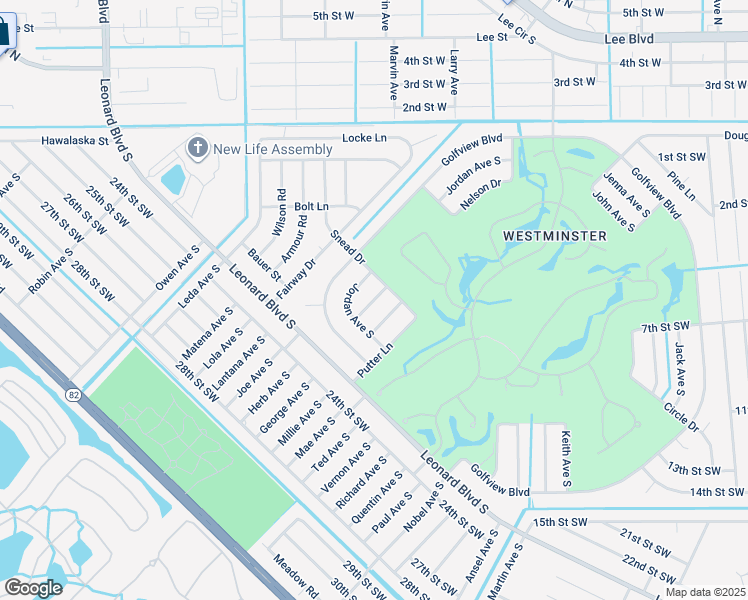 map of restaurants, bars, coffee shops, grocery stores, and more near 2201 Hogan Drive in Lehigh Acres