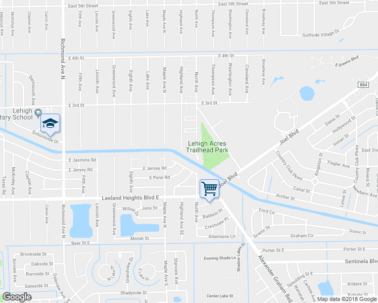 map of restaurants, bars, coffee shops, grocery stores, and more near 200 Oaklawn Court in Lehigh Acres