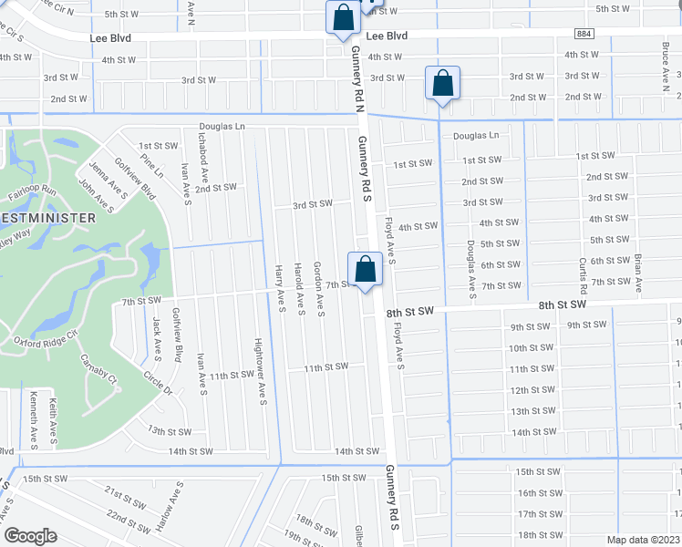 map of restaurants, bars, coffee shops, grocery stores, and more near 343 Gilbert Avenue South in Lehigh Acres