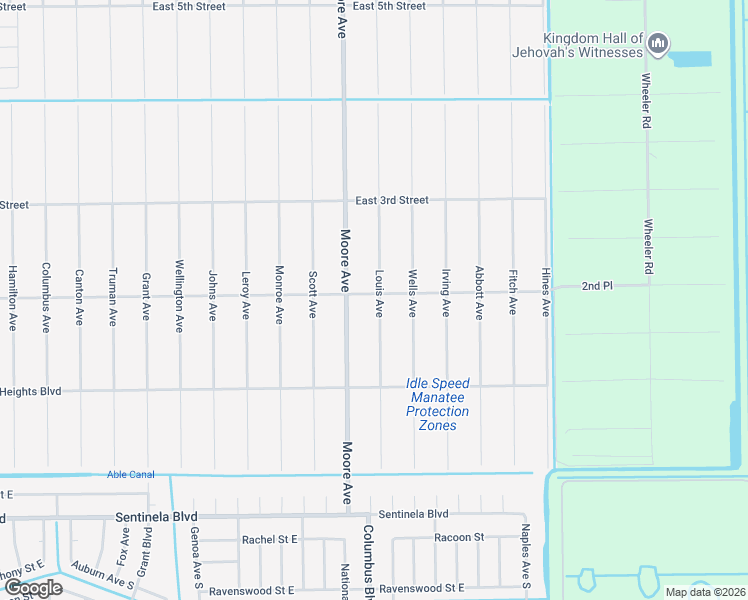 map of restaurants, bars, coffee shops, grocery stores, and more near 4006 East 2nd Street in Lehigh Acres