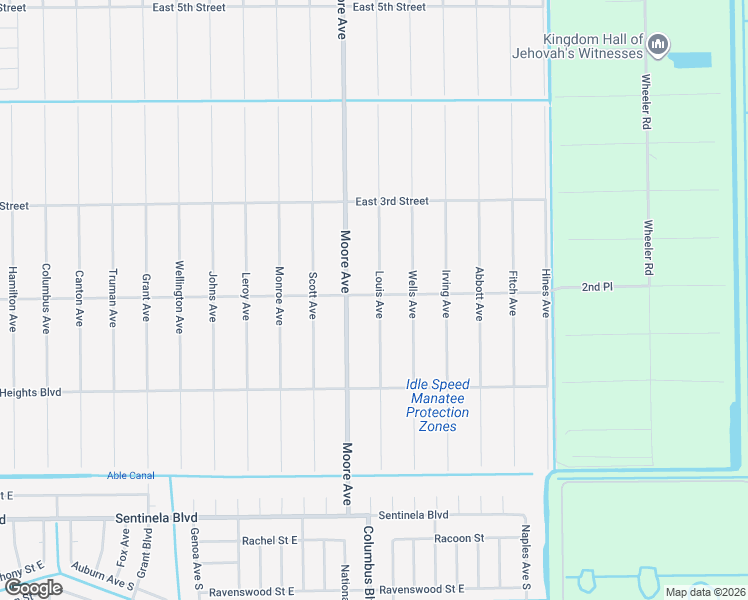 map of restaurants, bars, coffee shops, grocery stores, and more near 4006 East 2nd Street in Lehigh Acres