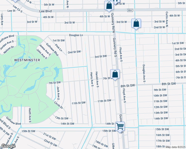 map of restaurants, bars, coffee shops, grocery stores, and more near 337 Harry Avenue South in Lehigh Acres