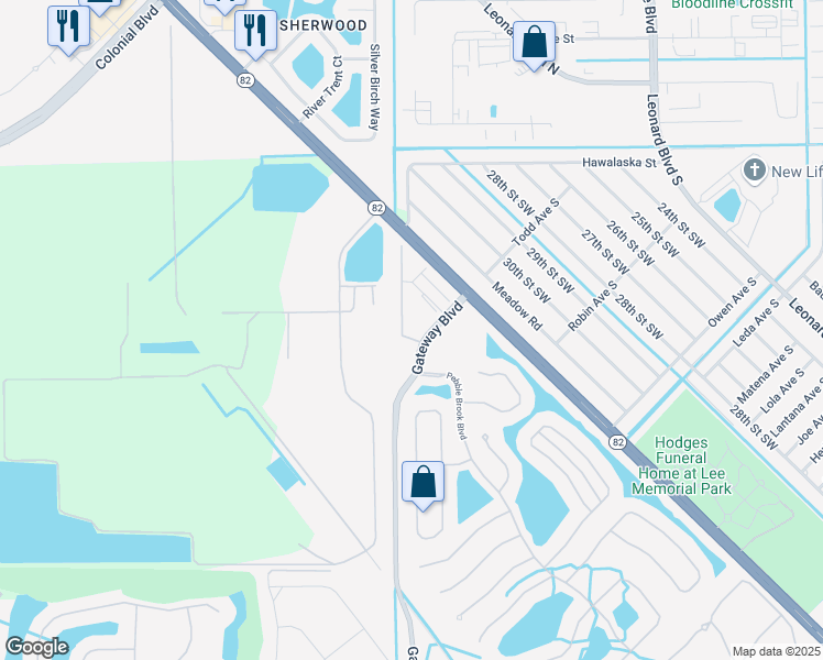map of restaurants, bars, coffee shops, grocery stores, and more near 9465 Ivy Brook Run in Fort Myers