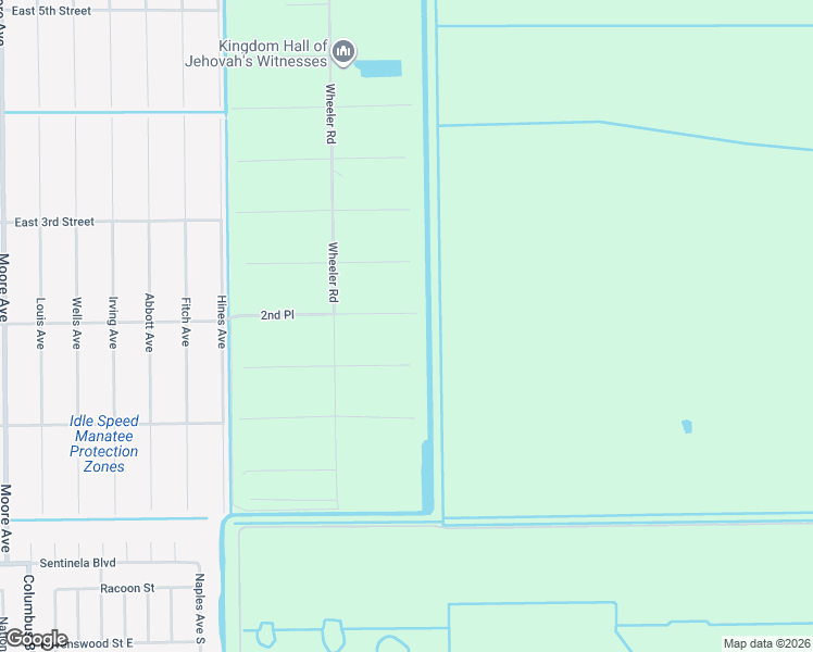 map of restaurants, bars, coffee shops, grocery stores, and more near 7501 2nd Place in LaBelle