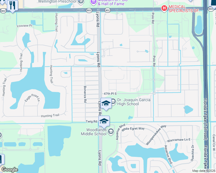 map of restaurants, bars, coffee shops, grocery stores, and more near 9031 Kingsmoor Way in Lake Worth