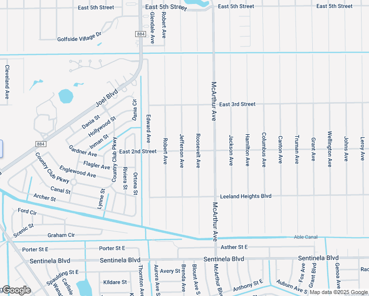 map of restaurants, bars, coffee shops, grocery stores, and more near 200 Jefferson Avenue in Lehigh Acres