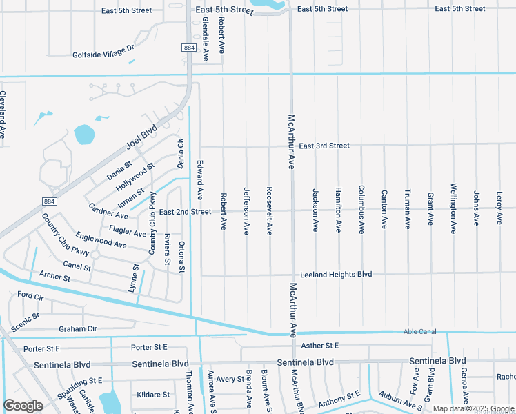 map of restaurants, bars, coffee shops, grocery stores, and more near 200 Jefferson Avenue in Lehigh Acres