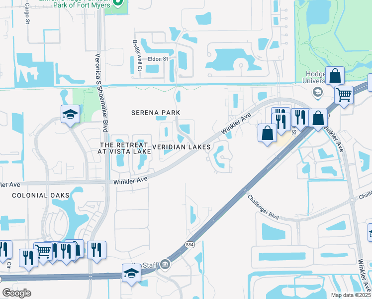 map of restaurants, bars, coffee shops, grocery stores, and more near in Fort Myers