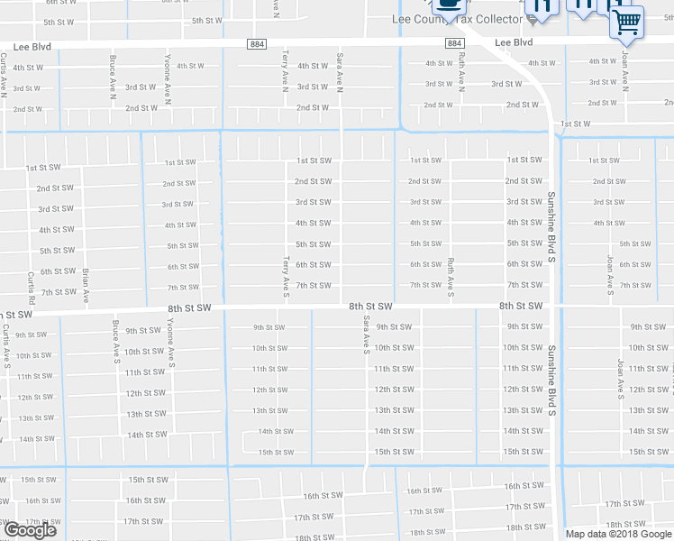map of restaurants, bars, coffee shops, grocery stores, and more near 3501 6th Street Southwest in Lehigh Acres