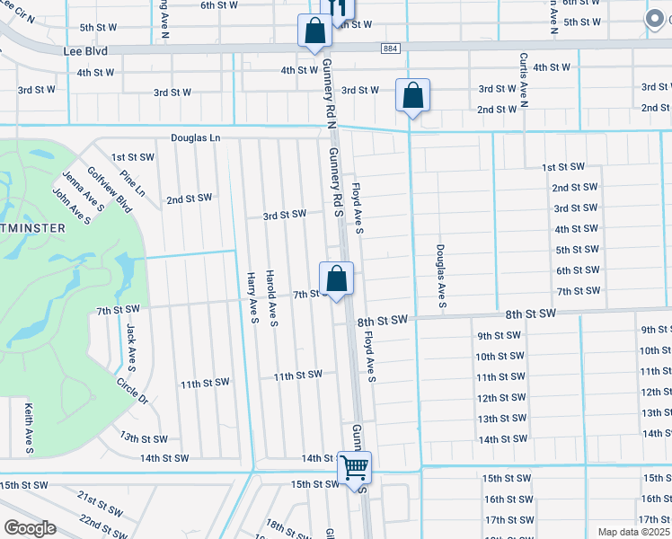 map of restaurants, bars, coffee shops, grocery stores, and more near 336 Gunnery Road South in Lehigh Acres