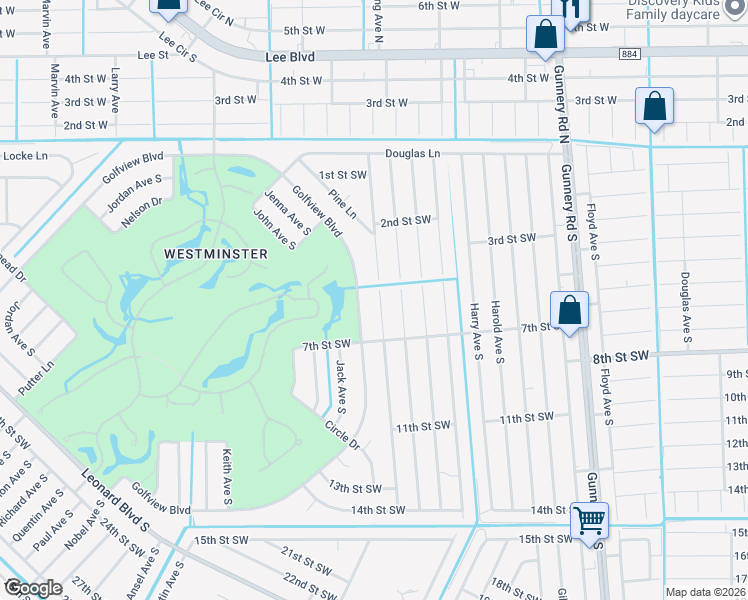 map of restaurants, bars, coffee shops, grocery stores, and more near 4616 Golfview Boulevard in Lehigh Acres