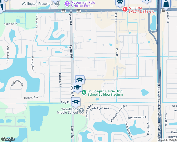 map of restaurants, bars, coffee shops, grocery stores, and more near 9112 Kingsmoor Way in Lake Worth