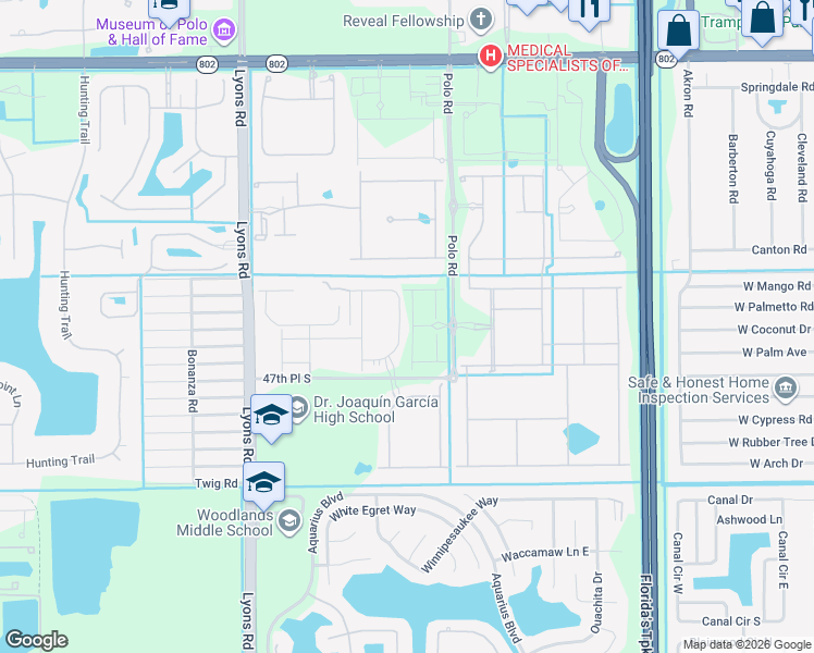 map of restaurants, bars, coffee shops, grocery stores, and more near 8812 42nd Place South in Lake Worth