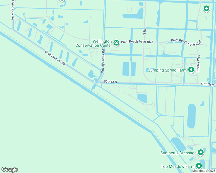 map of restaurants, bars, coffee shops, grocery stores, and more near 14996 50th Street South in Wellington