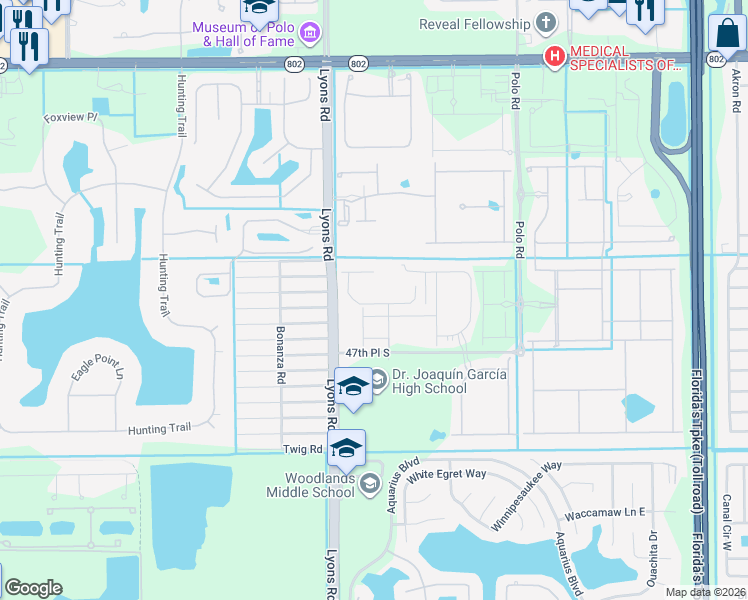 map of restaurants, bars, coffee shops, grocery stores, and more near 4599 87th Drive South in Lake Worth