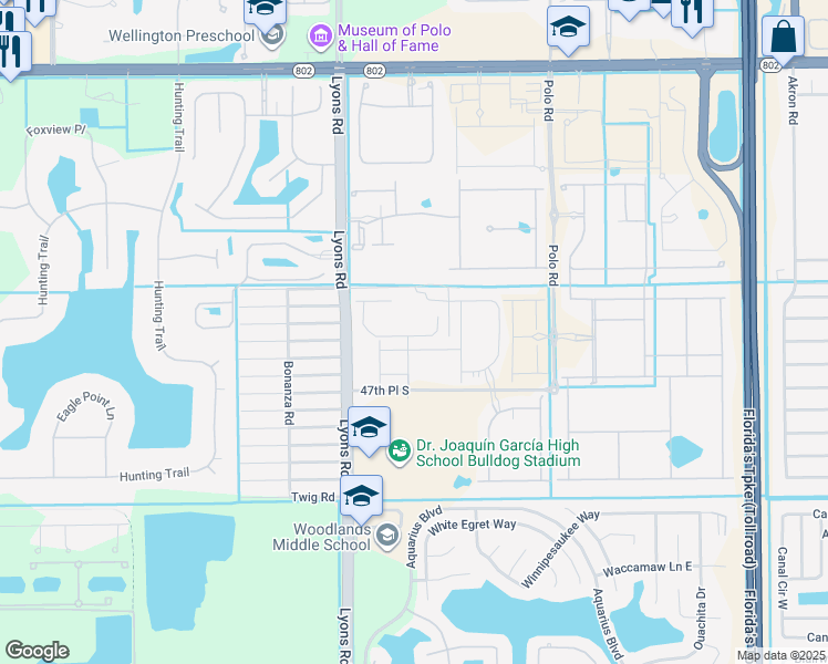 map of restaurants, bars, coffee shops, grocery stores, and more near 4599 87th Drive South in Lake Worth