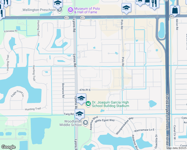 map of restaurants, bars, coffee shops, grocery stores, and more near 4599 87th Drive South in Lake Worth