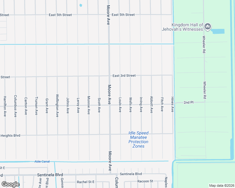map of restaurants, bars, coffee shops, grocery stores, and more near 209 Louis Avenue in Lehigh Acres